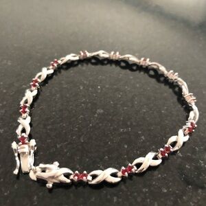 Sterling and semi precious stones bracelet